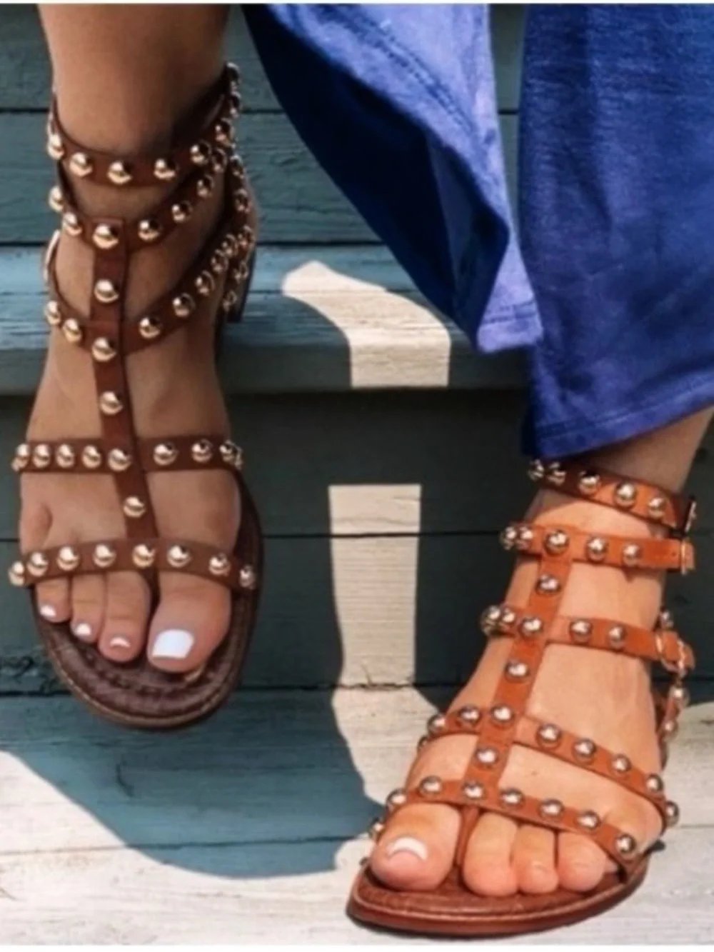 {Sam Edelman} Eavan Studded Gladiator Sandals - Picture 7 of 16